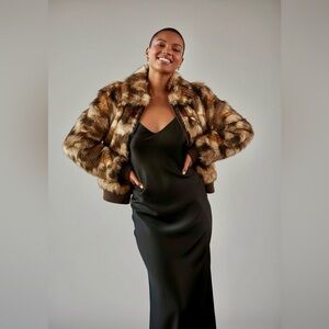 Guiliana Rancic Faux Fur Bomber jacket